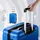 aleos Reisekoffer Set 4-Rollen 100 cm / 100 l blau