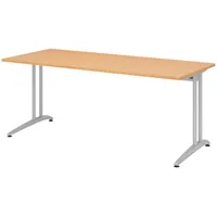 Bümö Schreibtisch Buche, Nachbildung,Buche, Rechteckig, 180x72x80 cm, FSC Mix,
