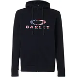 OAKLEY Bark 2.0 Reißverschlusspullover Herren Schwarz/Amerikanische Flagge L