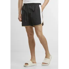 URBAN CLASSICS Badeshorts Urban Classics Retro Look Schwarz L