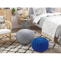 Pouf kobaltblau ⌀ 40 cm CONRAD