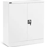 FROMM & STARCK Fromm & Metallschrank 102cm Mehrzweckschrank weiß Aktenschrank abschließbar Büroschrank