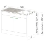 Respekta Unterschrank Komplettspüle 100 x 50 cm Weiß