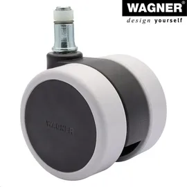Wagner Bürostuhlrollen 5tlg. DESIGN - Ø 60 mm, intervallgebremst, Steckstift Tragkraft je 50 kg - DE Ware - 02007661