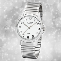 Armbanduhr Quarz Metall silber 1242413 Herren Uhr Regent Zugarmband UR1242413