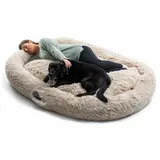 InnovaGoods Hundebett Human Dog Bed XXL 200 x 100 cm beige