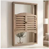 levandeo Wandspiegel 60 x 0 cm Braun