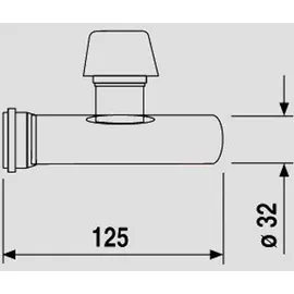 Viega Verlängerungsrohr 32 x 125 mm Rohrbelüfter