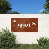 vidaXL Garten-wanddeko 105x55 cm Cortenstahl Vogel-design