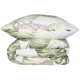 SCHIESSER Bretta Floral Grün 155 x 220 cm + 80 x 80 cm