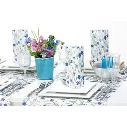 Sovie HORECA Tischläufer Nelia aus Linclass® Airlaid 40 cm x 24 m, 1 Stück Blumen Schmetterling Frühling Sommer