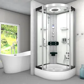 AcquaVapore D58-50T0 Komplettdusche 90 x 90 cm weiß ESG