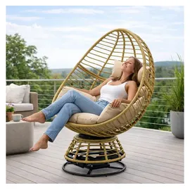 Estexo Polyrattan Loungesessel Beige