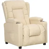 vidaXL Relaxsessel mit verstellbarer Rückenlehne Polyester 72 x 99 x 96 cm Creme