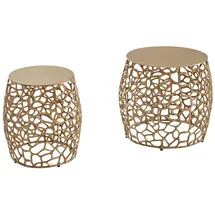 KADIMA DESIGN Beistelltisch 2er Set Aluminium Design Satztisch Metall Rund | Gr.: onesize