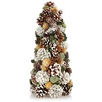 COM-FOUR Deko-Weihnachtsbaum, dekorativer Kleiner Schmuckbaum, tolle Tischdeko, optimal für die Adventszeit, ergänzt Kränze und Girlanden (Baum)