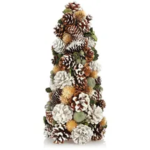 COM-FOUR Deko-Weihnachtsbaum, dekorativer Kleiner Schmuckbaum, tolle Tischdeko, optimal für die Adventszeit, ergänzt Kränze und Girlanden (Baum)