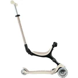 GLOBBER Laufrad für Kinder mit Leuchtrollen Go-Up Active Lights Eco creme/weiß