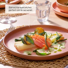 james cooke Bliss tiefe Teller - 2er‐Set Steingut, Ø Ø22 cm, lachs rosa, Seidenglanz