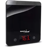 Green Blue GB171 Digitale Küchenwaage mit LED Display Digitalwaage Elektronische Waage bis 5kg min 1g Tara-Funktion (Schwarz)