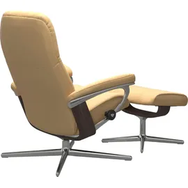 Stressless Relaxsessel STRESSLESS "Consul", gelb, B:82cm H:102cm T:72cm, Sessel, Relaxsessel, mit Cross Base, Größe S, M & L, Holzakzent Wenge