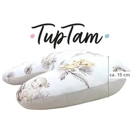 TupTam Stillkissen 100 cm Blätter Beige/Braun
