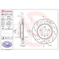 Brembo Bremsscheibe 09.C711.21