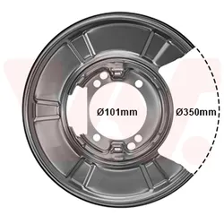 VAN WEZEL Abdeckblech, Bremstrommel Spritzblech, Bremsscheibe Bremstrommel,Spritzblech, hinten rechts links  für VW MERCEDES-BENZ A9064230420 2E061531