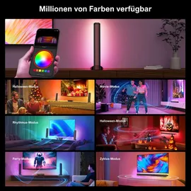 ultimea 5.0-Kanal abnehmbarer Soundbar für Smart-TVs mit RGB-Beleuchtung, App-Steuerung, Spitzenleistung 180W, Bluetooth 5.3, HDMI/OPT/AUX, Apollo S70 - Schwarz