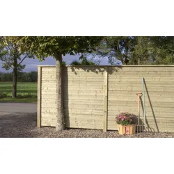 Steckzaunsystem Plank - Gartenzaun Komplettset zum Selberbauen aus druckimprägnierter Fichte