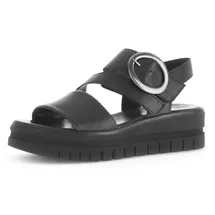 Gabor Damen Riemchensandalen, Frauen Sandalen,Sommersandalen,bequem,flach,Sommerschuhe,Freizeitschuhe,Strandschuhe,schwarz (altsi),38 EU / 5 UK - 38 EU