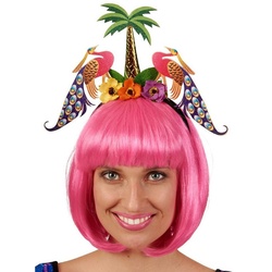 Metamorph Kostüm Tropical Hawaii Haarreif für Karneval Mottoparty, Lustiger Kopfschmuck im Südssee-Look bunt