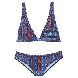 s.Oliver Triangel-Bikini, mit Mustermix, blau