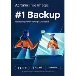Acronis True Image Essentials 2024 | Beinhaltet die neuesten Updates | 1 Jahr | 1 Installation