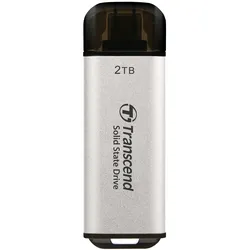 ESD300 Portable SSD 2 TB externe SSD Festplatte, silber USB Typ-C
