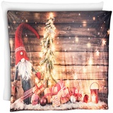 Infactory Kuscheldecke mit Weihnachtsmotiv und 10 warmweißen LEDs, 150 x 140 cm