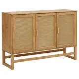 Home Affaire Sideboard »Linz«, Kommode mit Rattangeflecht auf den Türfronten, aus Massivholz,