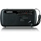 Lenco MCR-113BK - Tragbares Notfall Kurbelradio Notfallradio