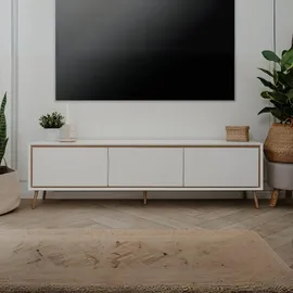 CaliCosy Arona TV-Möbel 38 x 50 x 44 cm Eiche/Weiß MDF