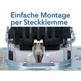 ChiliTec Schuko-Steckdose Unterputzmontage Silber