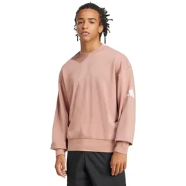 adidas Essentials Loose Fit 3 Bar Logo Sweatshirt Warm Clay / White L