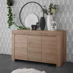 Türen Sideboard in Eichefarben Wangengestell