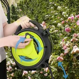 Trousset Garden: Tragbare, Grüne Schlauchtrommel Aus Abs Und Pvc Mit Düse, 12 M, Für Sparsame Und Mobile Aufbewahrung