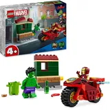 LEGO Marvel Super Heroes Spielset - Iron Man mit Bike und der Hulk