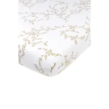 Meyco Baby Branches Spannbettlaken für das Kinderbett (Bettlaken aus 100% Jersey-Baumwolle, extra weich, bequem und atmungsaktiv, perfekte Passform durch Rundum-Gummizug, Größe: 70 x 140 cm), Sand