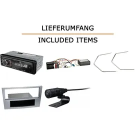 JUST SOUND best choice for caraudio Autoradio Einbaupaket mit JBL Celebrity 150 für Opel Zafira B Matt-Chrom Bluetooth USB