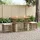 vidaXL Garten Essgruppe 4-tlg. Beige/Creme