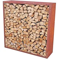unityshops / firma doris krendl e.u. Kaminholzregal 158 x 158 x 35 cm Braun/Rot