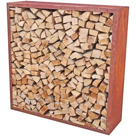 unityshops / firma doris krendl e.u. Kaminholzregal 158 x 158 x 35 cm Braun/Rot
