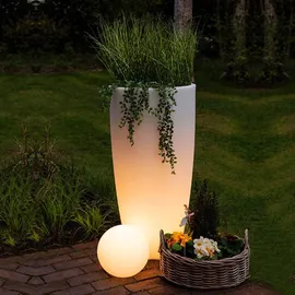 8 seasons DESIGN Beleuchteter Pflanztopf Shining Curvy Pot XL (Solar)